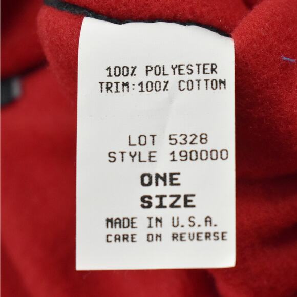 NWOT vintage thick red fleece fringe scarf with pockets southwest western aztec - Picture 9 of 9